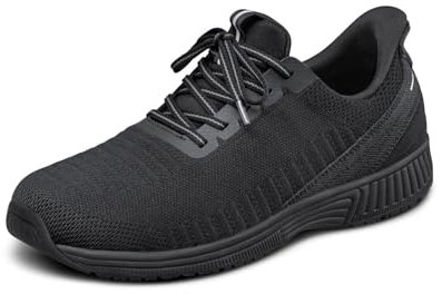 Orthofeet Hands-Free Orthopädischer Herren Slip-in Sneaker Komplett schwarz Yari, Größe 43 Weit