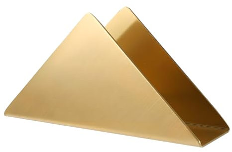 Disnace Distributeur de Serviettes de Cocktail en Acier Inoxydable, Porte-Serviettes de Table, Distributeur de Mouchoirs Autonome, Porte-Serviettes Papier, Support de Serviettes de Table (Or)