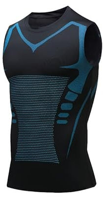HDAKDDHG 2024 New Shaping Sleeveless Shirt,Men's Cool Dry Short Sleeve Compression Shirts, Sports Baselayer T-Shirts Tops, Athletic Workout Shirt, Comfortable & Breathable Black