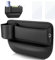 ENUTROF Aufbewahrungsbox für Autositze Autositz PU Leder Gap Organizer Storage Box Lückenfüller Organizer mit Kabelloch für Kleinigkeiten Handys (Schwarz)