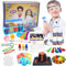 56 Experimentos Científicos para Niños - Actividades Stem Juguetes para Niños Niñas Set de Química, Cultivar Cristales, Juguete Volcán, Juguete para Niños de 4-6-8-12 Años