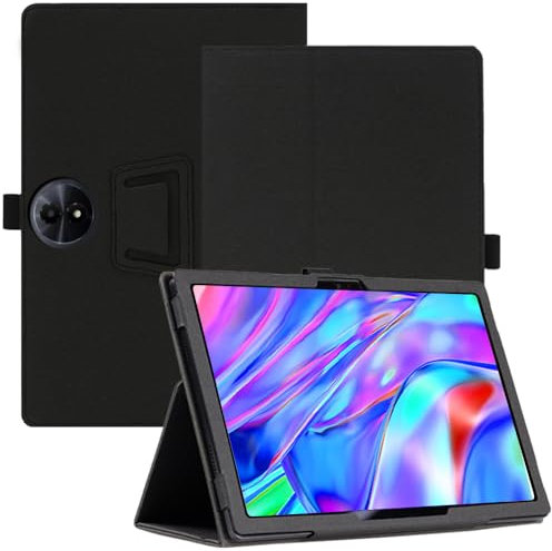 AKNICI Funda para TCL Tab 11 Gen 2 Tablet 11 Pulgadas, PU Protectora Carcasa Cover con Magnetite y Cinturón de Seguridad y Soporte Función para TCL Tab 11 Gen 2 (Negro)