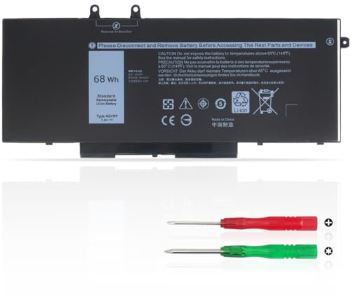KXRSII 68Wh 4GVMP Batterie pour Dell Latitude 5400 5500 Inspiron 7590 7591 7791 2-in-1 Precision 3540 Series P84F P84F001 P42E P42E001 P98G001 P80F001 RF7WM C5GV2 H82T6 1V1XF R8D7N 7.6V