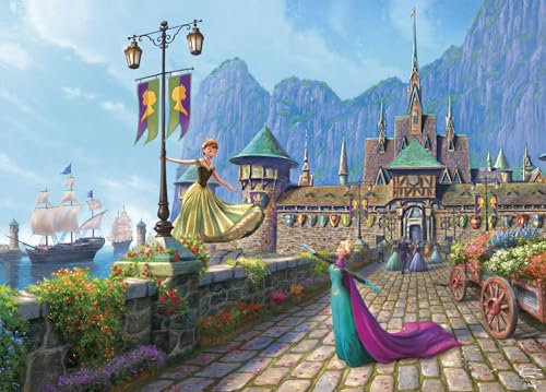 Ceaco - Thomas Kinkade - Disney - Die Eiskönigin Feier in Arendalle - Puzzle mit 1000 Teilen