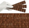 Dollhouse Wooden Roof Shingles, Dollhouse Miniature Roofing, Set of 25 Strips, REDUCIO! (Brown Oak)