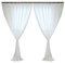Wycian Lamellenvorhang Gardine Beige Voile 2er Pack Unifarbe H183 x B102 cm (2er Pack) Polyester Leinen