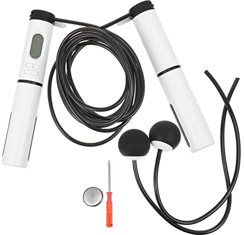Happyyami Kabelloses Digitales Springseil Mit Zähler Verschleißfestem Lager Ergonomischem Griff Platzsparend Und Tragbar Präzise Sprung Kalorienzähler Für Fitness Gewichtskontrolle Und Indoo