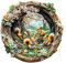 Lovpippi 300pcs 3D Wooden Jigsaw Puzzles for Adults & Kids, 3D Spring Squirrel, Modern Style, 34 * 33.1cm