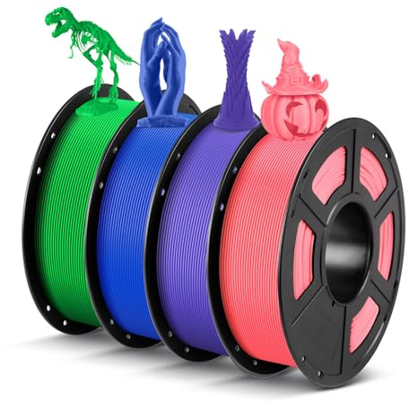 ANYCUBIC PLA Filament 1.75mm, Einfach zu drucken, Haltbarer, 4KG Set