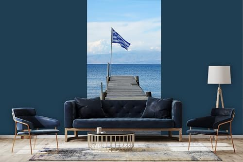 Glücksvilla - Holzsteg 1 - Foto-Tapete, selbstklebend 120 x 250 cm BxH