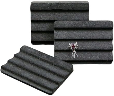 PTAHAN 3-Pack Fly Tying Foam with Ripple Texture - EVA Patch Sheets for Fly Fishing Vest, Hook Loop Stickers & Keeper Accessories (3 Pack)