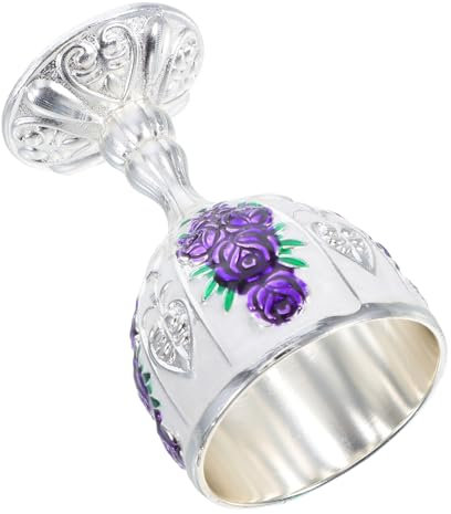 MUCKLILY Vintage Metal Wine Goblet 30ml Small Alloy Chalice Handmade Zinc Alloy Mini Cup for Whiskey Beer Wine Retro European Style Halloween Cocktail Glass