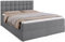 BROMARKT Boxspringbett mit Bettkasten Polsterbett mit Bonell-Matratze und Topper Bett für Schlafzimmer gepolstertes Kopfteil Dakota bonellfedern 160x200 Härtegrad H3 Grau Malmo