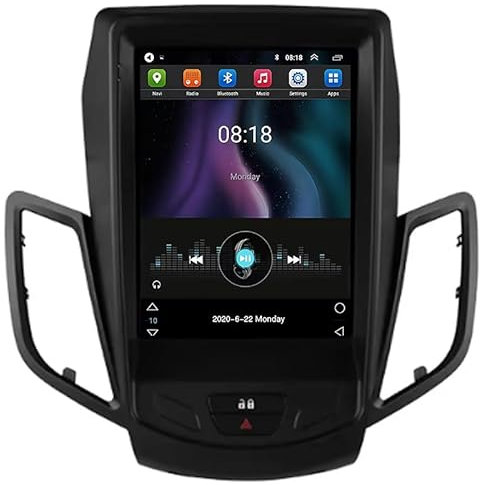 Jrfeng Android 11 Autoradio Radio Für Ford Fiesta Mk7 2009-2016, 9.7 Zoll HD Touchscreen GPS Navigation Mit Bluetooth WiFi Lenkradsteuerung carplay,Q1