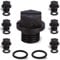 Lenporl 6er-Pack Poolpumpen-Ablaufstopfen mit 2 O-Ringen & 6 quadratischen Unterlegscheiben SPX1700FG, kompatibel mit Hayward Super Pump PowerFlo und MaxFlo Serie Poolpumpenteile, Aftermarket-Teile