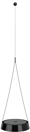 SIGOR Mahina Pendelleuchte - Dimmbare LED Akku-Pendelleuchte, Höhe 40 cm, aufladbar mit USB-C, 10 h Leuchtdauer, keramikschwarz