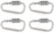 Hklshyd 4X with Combination Padlock 3 Digits Numbers Padlock Carabiners Silver