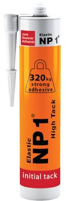 NP1 High Tack Sealant & Adhesive, Ultra High Strength Initial Grab, Zero Sag Gap Filling, Waterproof UV & Weather Resistant Heavy Duty Durable Long Lasting, Solvent Free & Isocyanate Free, 290ml White