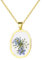 Cupimatch Vergissmeinnicht Oval Halskette Damen: Romantische Blumenkette Elegant Edelstahl Blauer Blumenanhänger Handgefertigter Naturschmuck Geschenk Für Frauen Mädchen