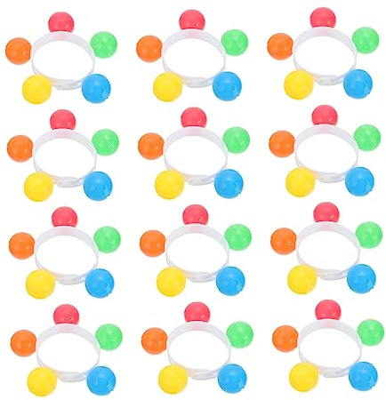 UPKOCH Lot de 12 Bracelets à Hochet pour Garçon et Filles en Plastique Son Clair et Fort, Style Coloré, Adaptés pour Poignet ou Cheville Lors D'activités Pédagogiques Couleur Aléatoire