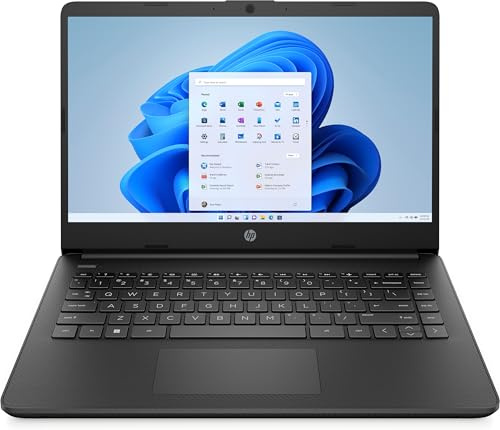 HP 14s-dq0007na 14” HD, Celeron N4120, 4GB/64GB (Renewed) | DDR4, 4 Cores, eMMC, WIFI 5 & Bluetooth 4.2, UK Keys, Webcam, UHD Graphics 600, Windows 11 Pro