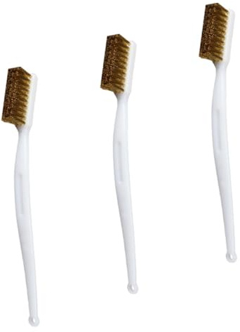 PRETYZOOM 3D Printer Nozzle Cleaning Brush, 3Pcs Copper Wire Plastic Scratch Brush for Crevice Cleaning, Rust Removal, Printer Parts Accessories