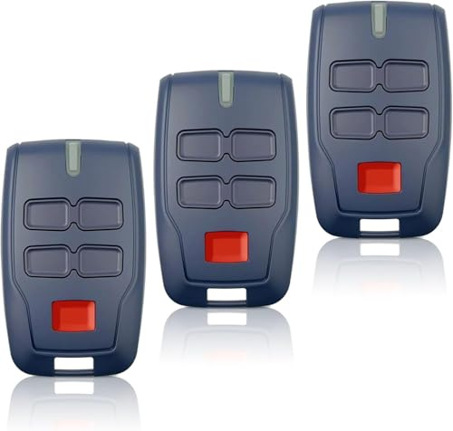 3 pièces Télécommande pour Portail BFT MT B RCB4, 433.92Mhz 4 Boutons 4 canaux Bleu Rolling Code pour Rolling BFT M1TT0 B RCB04 R1 Clear Ice RCB02 Vineyard