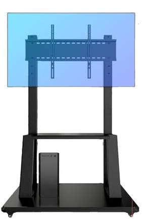 LCD-TV-Regal Aufhänger All-in-One-Boden-Halterung Vertikal-Rack-Wagen-Lauftragen-Monitor(40-100in 260kg)