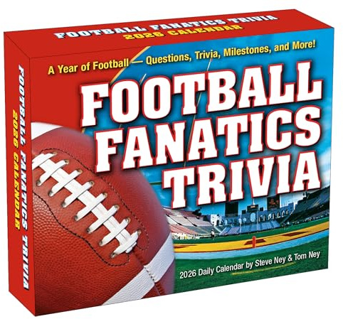 Tischkalender 2026, Fußball-Fanatik-Trivia, in Box
