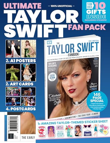 Ultimate Taylor Swift fan pack - includes a special book all about Taylor Swift; A3 double-sided poster; 2 art cards; postcards and stickers: Volume 8