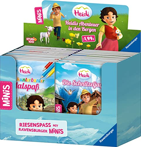 Verkaufs-Kassette Ravensburger Minis 14 - Heidis Abenteuer in den Bergen: Mein Malbuch / Mein kunterbunter Malspaß / Die Schnitzeljagd / Glöckchen wird geboren