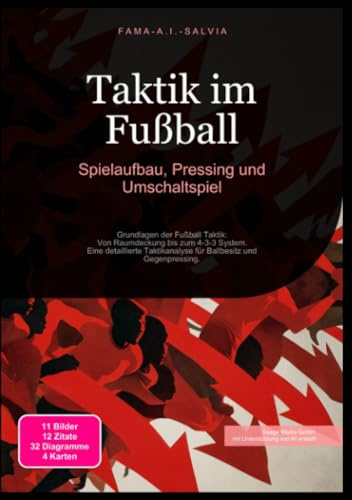 Taktik im Fußball: Spielaufbau, Pressing und Umschaltspiel: Grundlagen der Fußball Taktik: Von Raumdeckung bis zum 4-3-3 System. Eine detaillierte Taktikanalyse für Ballbesitz und Gegenpressing.