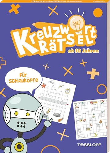 Kreuzworträtsel für Schlauköpfe | Knifflige Rätsel von Stefan Heine | Rätselblock für Kinder ab 10 Jahren: 48 kniffllige Rätsel für Kids ab 10 Jahren, mit Lösungen (Rätsel, Spaß, Spiele)