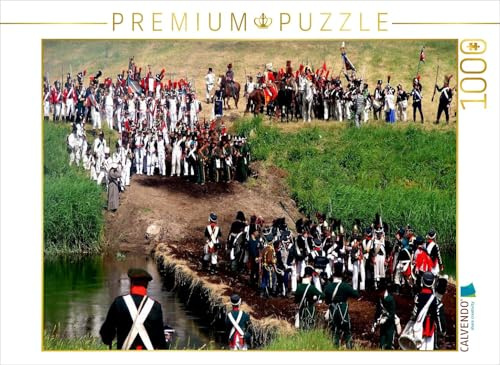 CALVENDO Puzzle Nachgestellte Schlacht von 1807 - EIN Motiv aus dem Kalender FRIEDLAND - PRAWDINSK | 1000 Teile Lege-Größe 64 x 48 cm Foto-Puzzle für glückliche Stunden