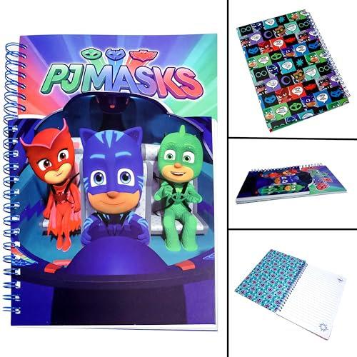 Kinder Notizbuch mit Spiralbindung, Prinzessin Die Eiskönigin PJ Mask Glitter Bound Notebook