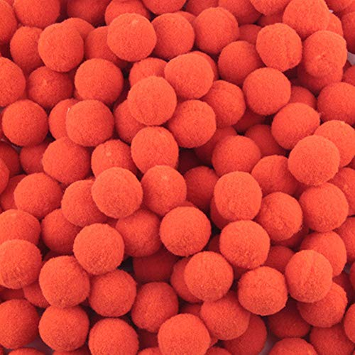 500 Stück flauschige Mini-Pompons mit hoher Dichte für Kinder, zum Basteln von Schmuck, Accessoires, Kleidung, Applikationen und Dekorationen 10 mm Weihnachtsrot