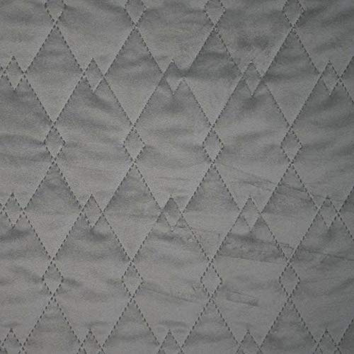 Sample Piece -Diamond Embossed Quilted Sofa Velvet Velour Gloss Vehicle Upholstery Fabric - Diamond Link