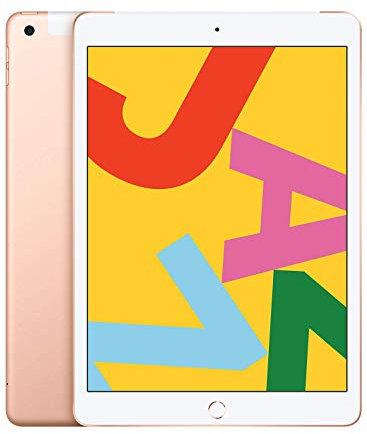 Apple iPad (10.2-inch, Wi-Fi + Cellular, 128GB) - Gold (Latest Model) (Renewed)