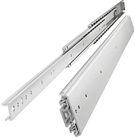 VADANIA 600mm Ultra Heavy Duty Drawer Runners #VA2576 1-Pair, Max Load 130-220kg, Ball Bearing Full Extension Side Mount, Upgrade Locking Industrial Drawer Slides for Heavy Sliding Out Storage