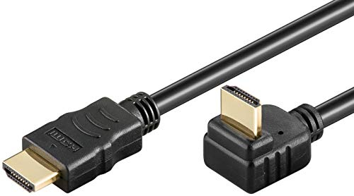goobay 44907 HDMI High Speed Kabel 1.4, 270 Grad gewinkelt mit Ethernet, 4K, Full-HD, 3D, HDMI Stecker > HDMI Stecker, 0,5 Meter