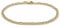 CARISSIMA Women's 9ct Yellow Gold 3.6mm Rambo Curb Chain Bracelet 19cm/7.5