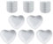 SOCOSY Heart-shaped Multipurpose Ceramic Sauce Dish Seasoning Dishes Sushi Dipping Bowl Appetizer Plates Serving Dish Saucers Bowl(Set of 20)