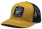 Trucker Typ Cap - Gebogenes Visier - Verstellbare Snapback Cap - Patch Stickerei Surf Monkey® senffarben/schwarz