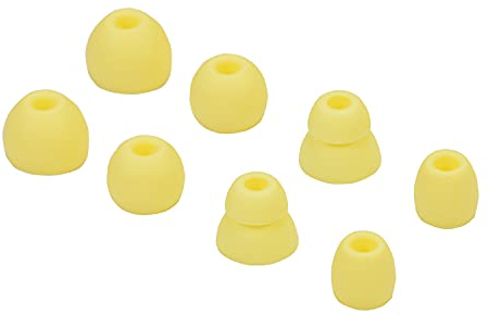 Set di 4 paia di cuscinetti di ricambio in silicone per cuffie wireless Powerbeats Pro Beats, 4 paia (giallo)