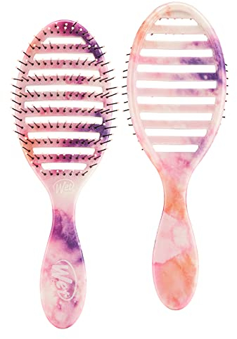 WetBrush Speed Dry Detangler with Heat Resistant Heatflex Bristles and Open Vent Design to Dry Hair Faster, for All Hair Types, Colour Wash Collection, Watermark