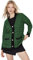 Trendyol Cardigan Oversize à Carreaux avec col en V Sweater, Vert, S Femme
