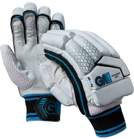 Gunn & Moore GM Cricket-Schlaghandschuhe, Ben Stokes BS55 Diamond, 404, Schwarz/Blau, Jugend Rechtshänder, 1 Paar, 51962315