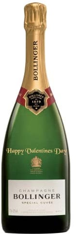 Bollinger Special Cuvee Champagne 75cl - Happy Valentines Day Engraved