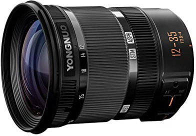 YONGNUO Objectif zoom standard YN12-35 mm F2.8-4M, mise au point automatique ASPH pour appareils photo micro quatre tiers Panasonic LUMIX Objectif professionnel