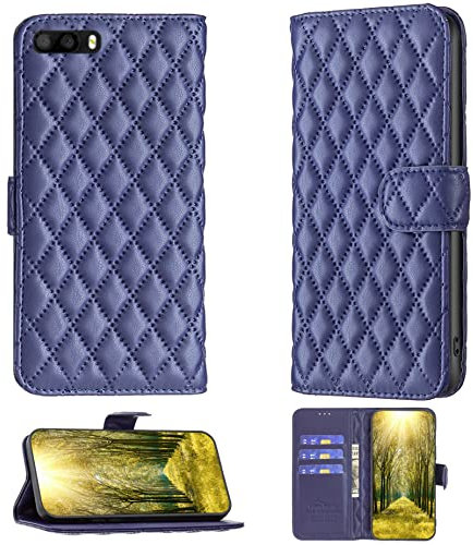 Aroepurt Custodia per Klipad Smartphone 5 pollice 4G LED Custodia Compatibile con Klipad Smartphone 5 pollice 4G LED Cassa Del Telefono Vibrazione Del Basamento Della Copertura Donne Portafoglio Blu